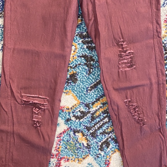 Agnes & Dora dusty pink distressed Jeggings - Picture 3 of 10